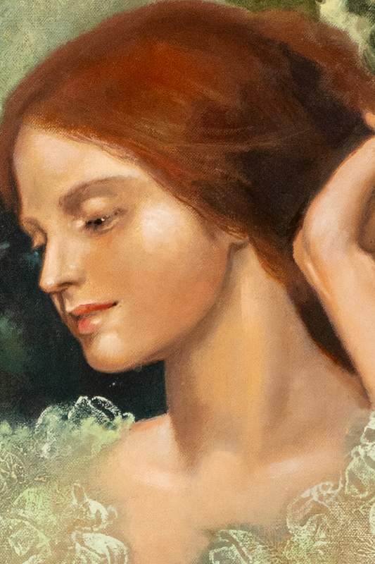 In front of the mirror